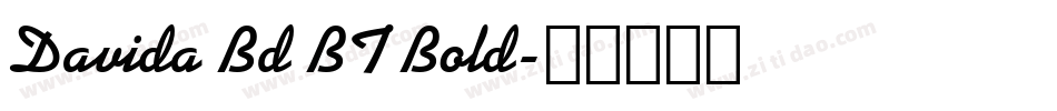 Davida Bd BT Bold字体转换